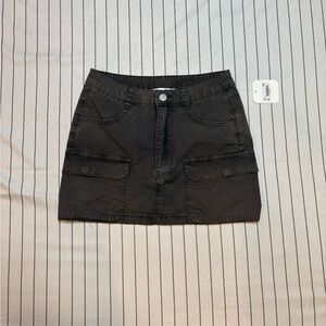 Altar’d State Dark Grey Cargo Mini Skirt